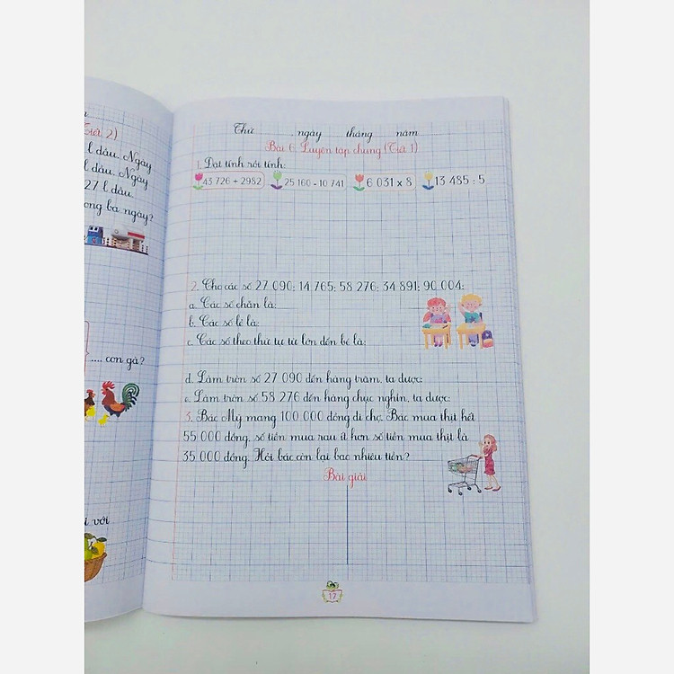 Vở ô li Bài Tập Toán Tăng Cường Lớp 4 Tập 1 - Ảnh 6