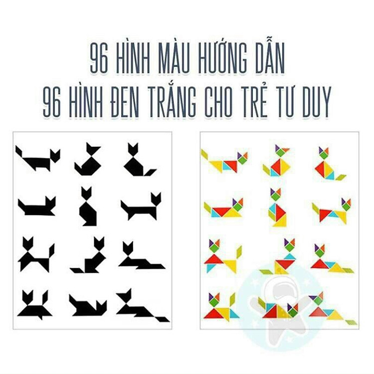 Đồ chơi tangram nam châm sáng tạo Chính hãng Tiết kiệm - Hình ảnh 4