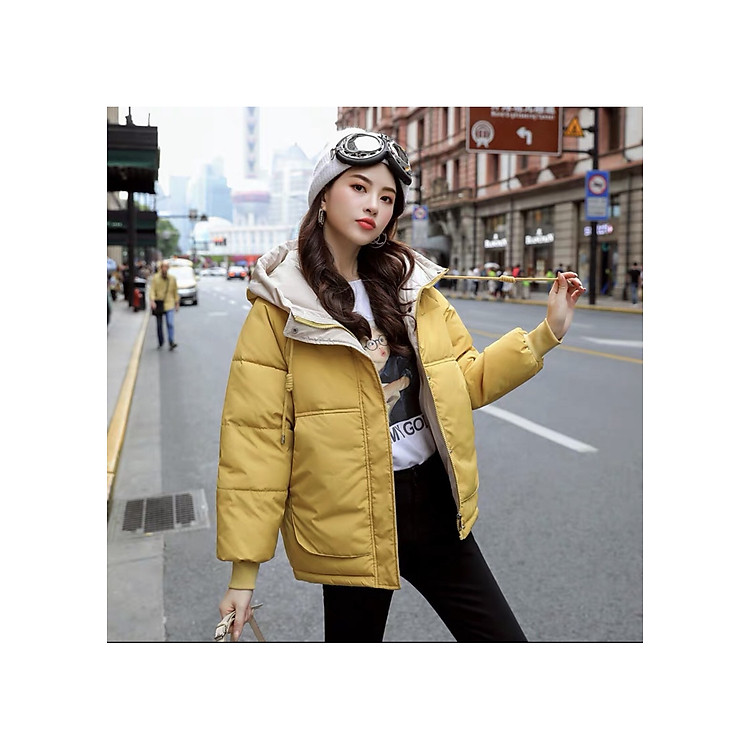 Áo Khoác Phao Nữ Có Mũ KR191