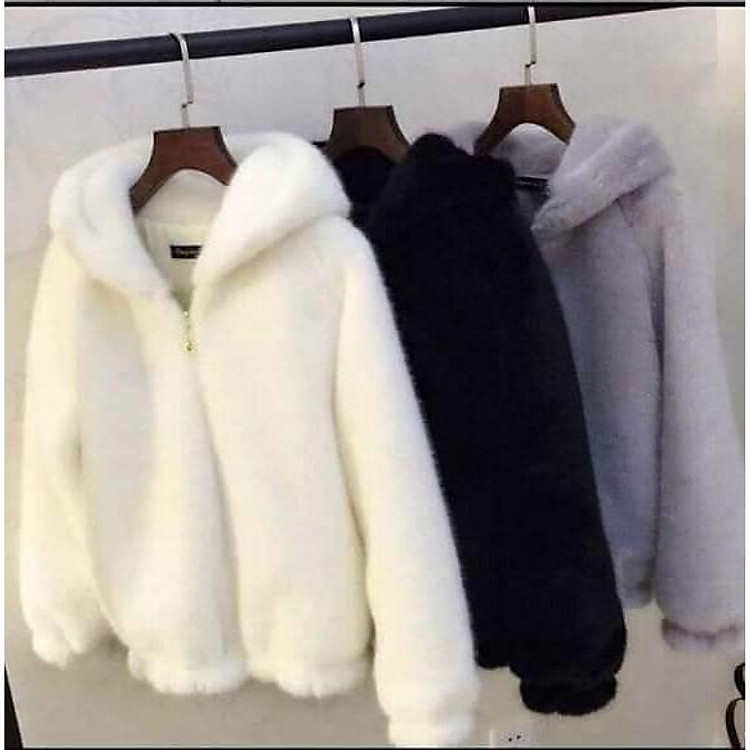 Áo lông nữ ,áo khoác lông tai gấu mềm mịn về đủ màu siêu ấm mùa đông, giữ nhiệt tốt thời trang Hàn Quốc.