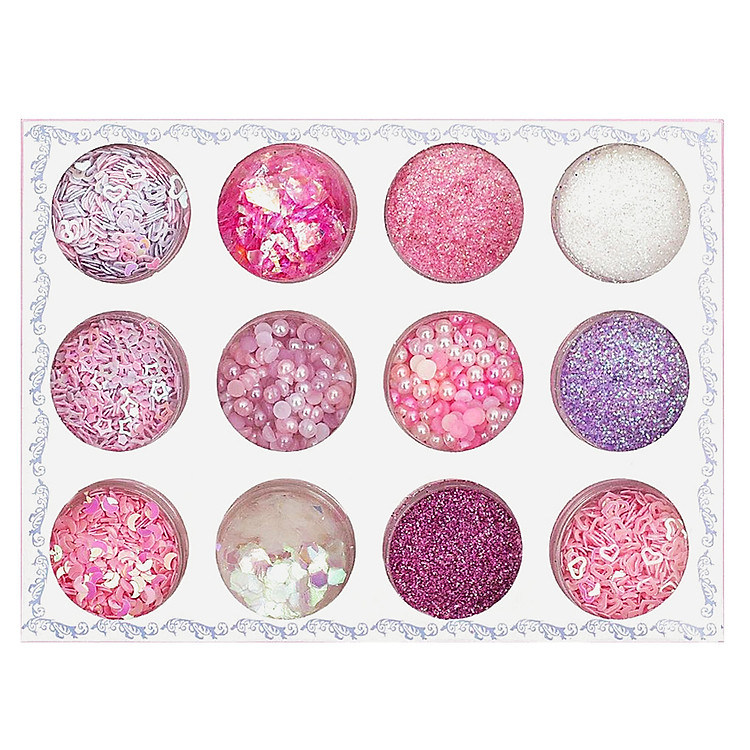 Hộp 12 Ô Kim Tuyến Trang Trí Móng A79