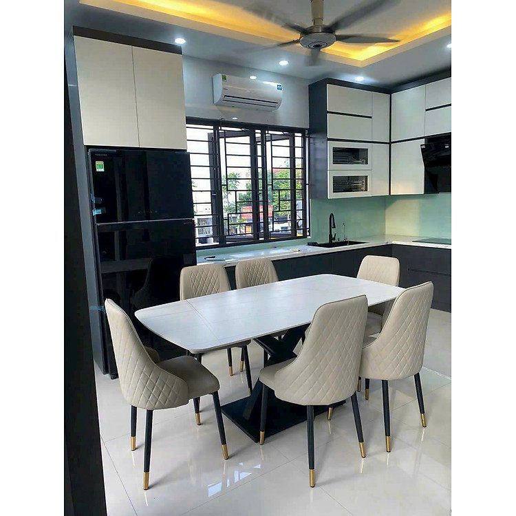 Bộ bàn ăn mặt đá nhập khẩu sang trọng, hiện đại CTL09 Tundo nhiều lựa chọn