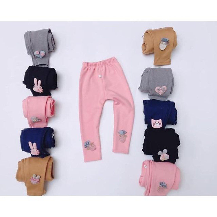 Quần legging thun dày đáng yêu cho bé gái