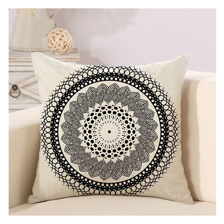 Gối Tựa Gối Trang Trí Sofa Họa Tiết Hình Tròn 45*45cm