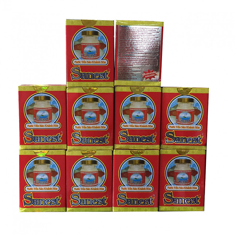 10 hũ nước yến sào Sanest không đường (70 ml/hũ)