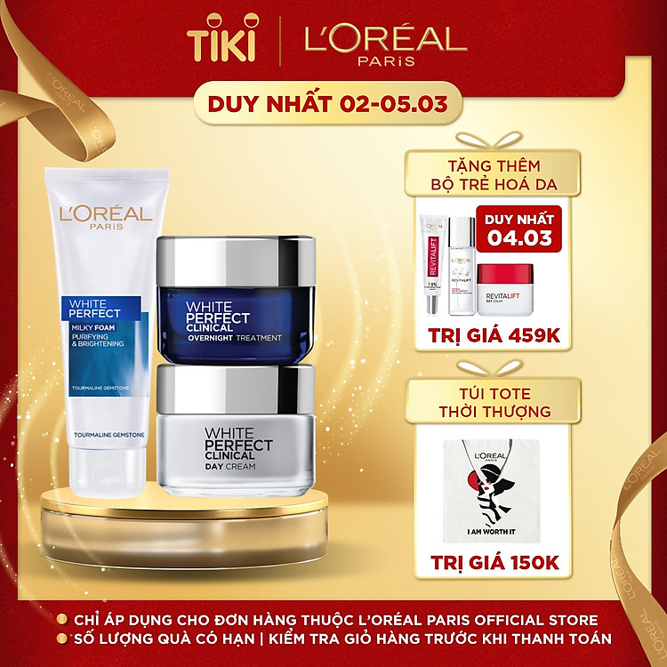 Bộ Sản Phẩm Sáng Da Rạng Rỡ L'Oreal Paris White Perfect Clinical
