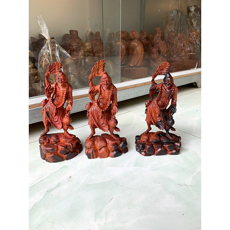 Tượng Ông Tế Công Gỗ Bách Trắc (20x10x6.5cm) - Ảnh 3