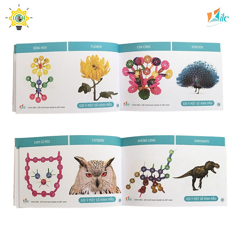 Đồ chơi Xếp Hình Bông Hoa KITE 1104 Chính hãng Giá rẻ - Hình ảnh 4