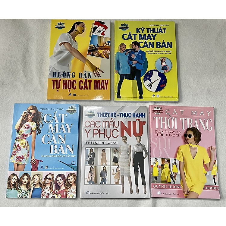 Combo 5 Cuốn Cắt May Cho Người Bắt Đầu Tự Học Đến Nâng Cao