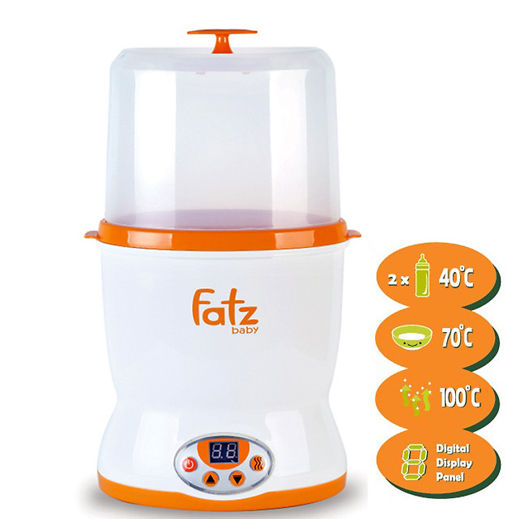 Máy Hâm, Tiệt Trùng Hơi Nước 2 Bình Sữa Màn Hình Điều Khiển Điện Tử Fatz