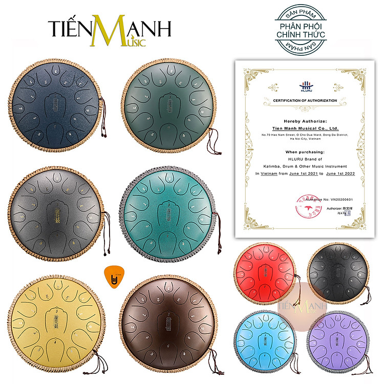 Trống Tank Huashu 15 Tone THL15 (Trống Không Linh Lưỡi Thép Steel Tongue) Hàng Chính Hãng - Kèm Móng Gẩy DreamMaker