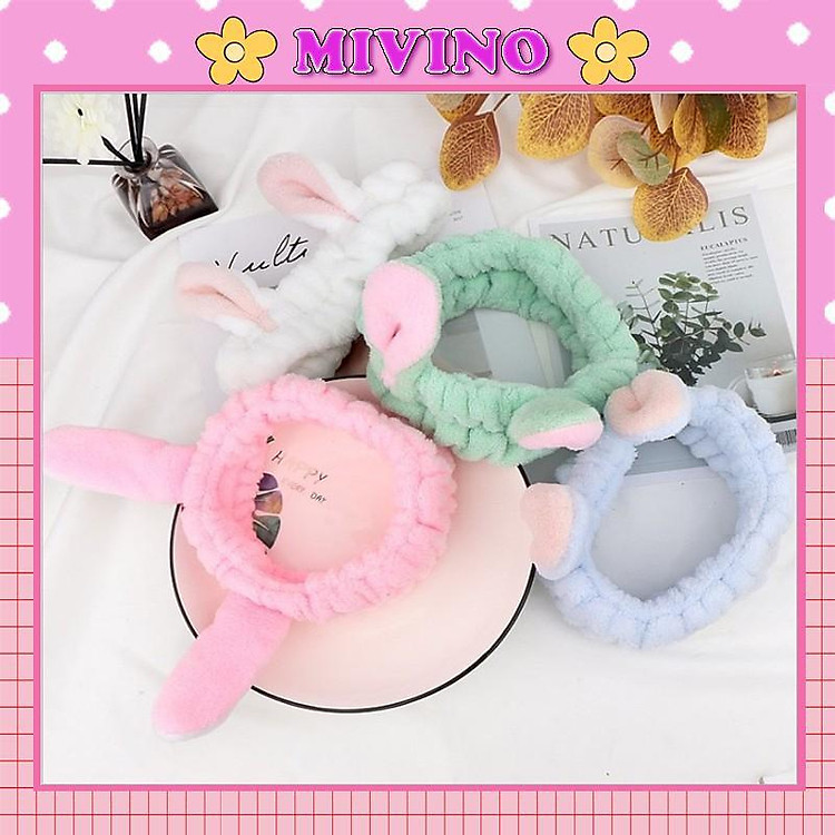 Băng đô tai thỏ, băng rô bờm cài tóc cực xinh BD17