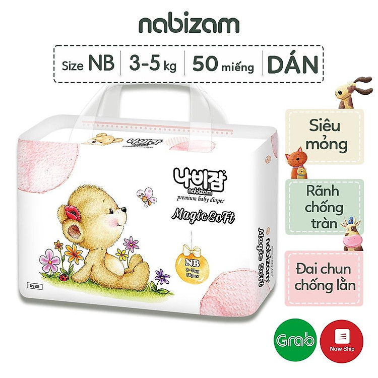 Tã Dán NABIZAM Magic Soft Cho Bé Chính hãng Giá rẻ - Hình ảnh 2