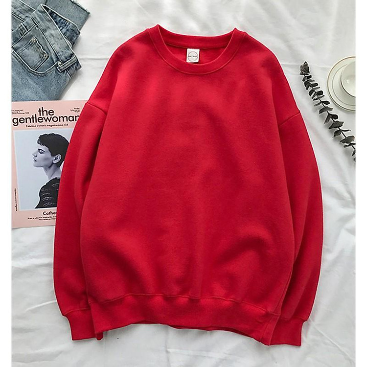 ÁO SWEATER ĐỎ ĐÔ UNISEX