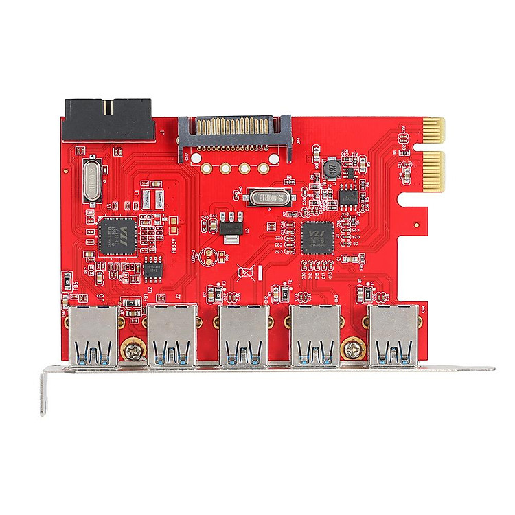 PCI-E sang USB 3.0 5 cổng Express Card mở rộng Mini PCI-E USB 3.0 Adapter Hub Bộ điều khiển với USB 3.0 19Pin bên trong