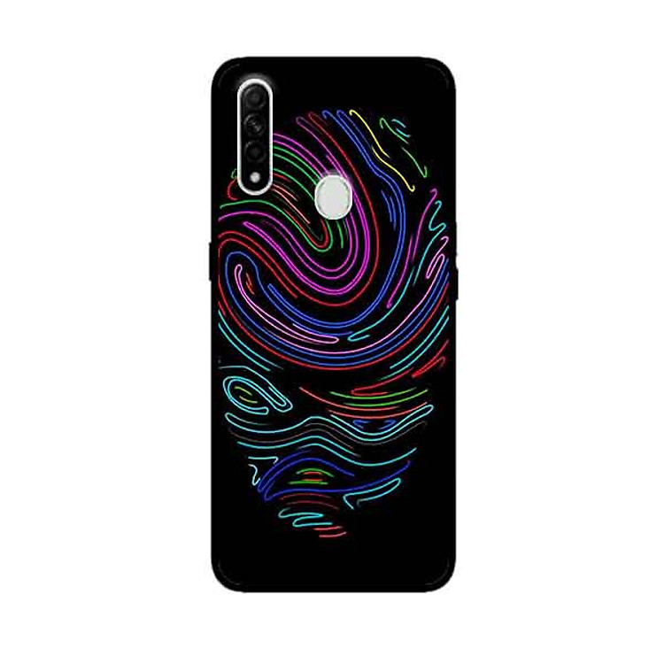Ốp Lưng in cho Oppo A31 Mẫu Vân Tay Neon - Hàng Chính Hãng