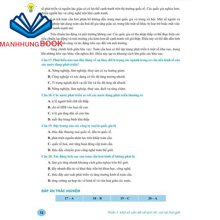 Bồi Dưỡng Học Sinh Giỏi Địa Lí 11 - Ảnh 4