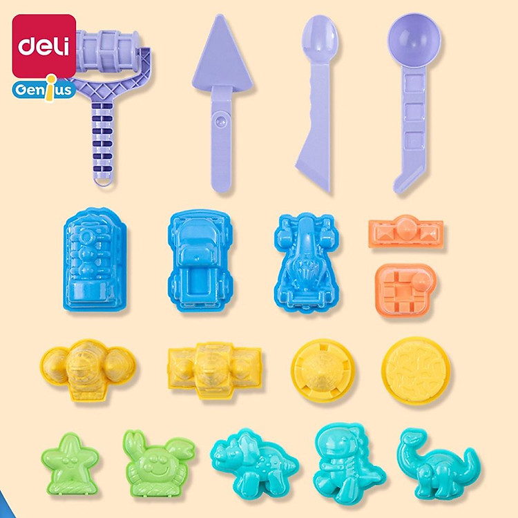 Bộ Đồ Chơi Cát Động Lực Deli 1.5kg Chính hãng Ưu đãi - Hình ảnh 3