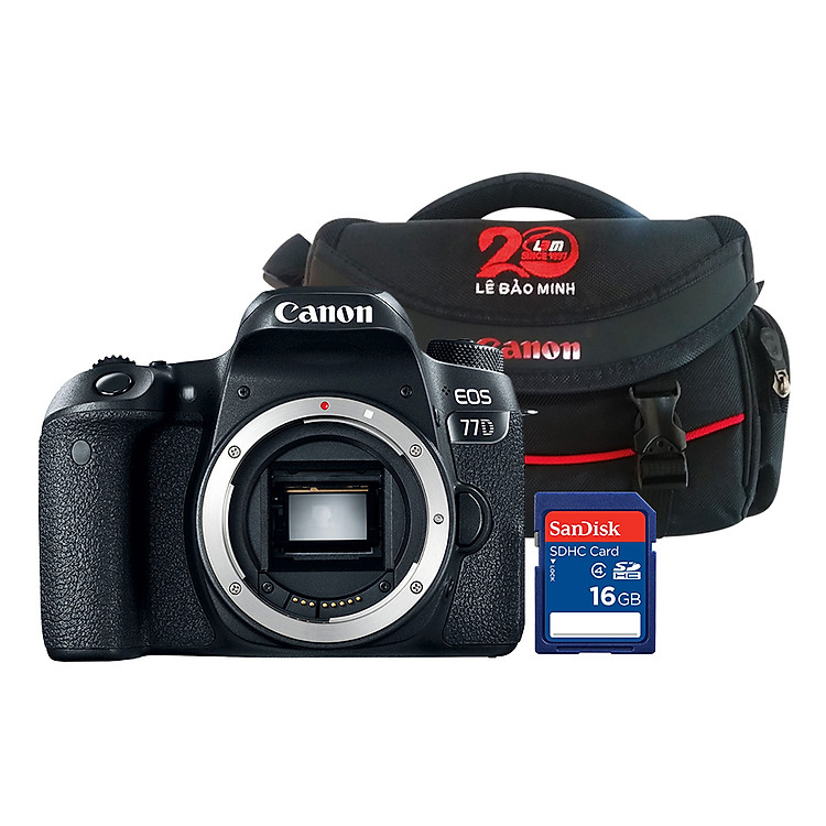 Máy Ảnh Canon 77D Body - Hàng Chính Hãng - Tặng Kèm Thẻ Nhớ Và Túi Đựng Máy Ảnh