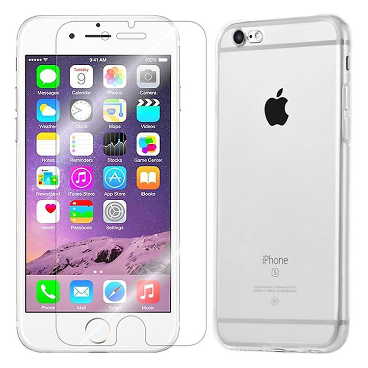 Bộ Ốp Lưng Vucase Và Kính Cường Lực Remax iPhone 6 Plus / 6S Plus (Trong Suốt) - Hàng Nhập Khẩu
