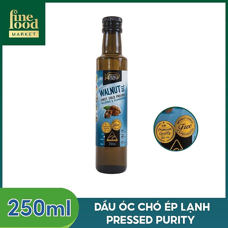 Dầu Óc Chó ép Lạnh Walnut Oil Press Purity Chai 250ml - Nhập khẩu Úc