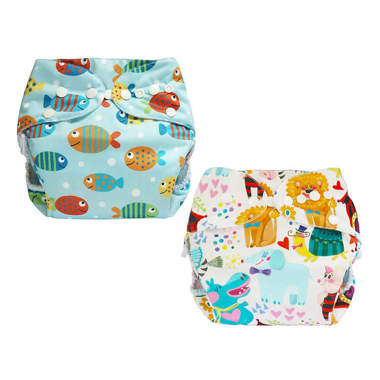 Combo 2 bộ tã vải Ngày Siêu chống tràn BabyCute size S, M, L - Giao mẫu ngẫu nhiên