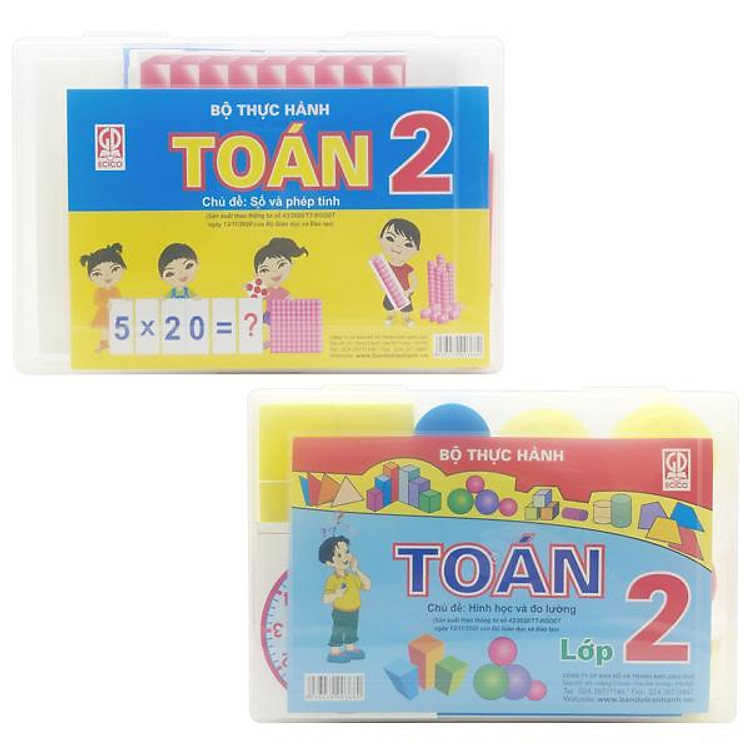 Bộ Hộp Thực Hành Toán Lớp 2 (180 chi tiết)