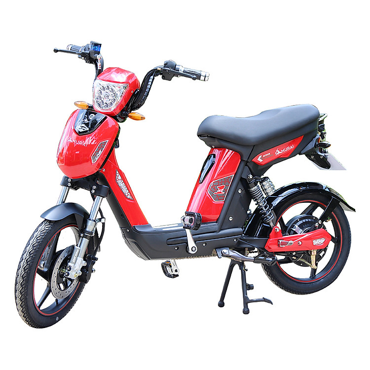 Xe Đạp Điện Samurai - Tặng Mũ Bảo Hiểm + Móc Treo Đồ + Voucher + Biển Số Cùng Đăng Kí Xe + Quạt Tay Sành Điệu