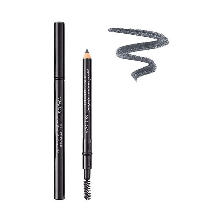 Chì mày chuốt 2 đầu Vacosi Eyebrow Pencil #81 Deep Gray