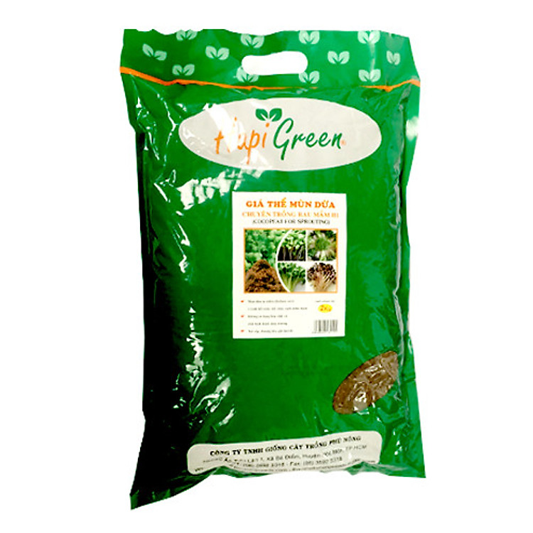 GÓI 2 KG - GIÁ THỂ MÙN DỪA PN ( ĐÃ QUA XỬ LÍ) TRỒNG RAU MẦM