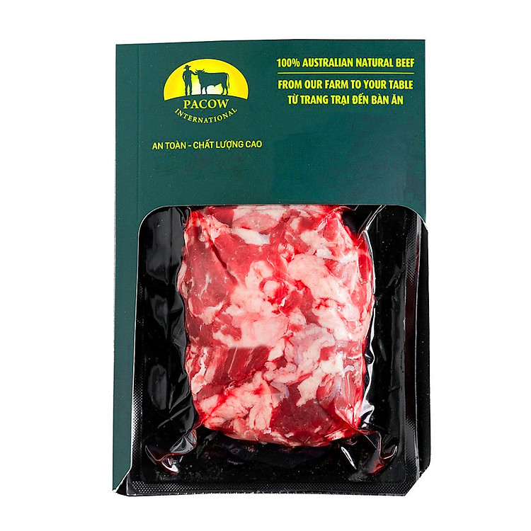 Thịt bò Tái Pacow (bán theo gói 250gr) - Shank Boneless Knuckle chuẩn ESCAS