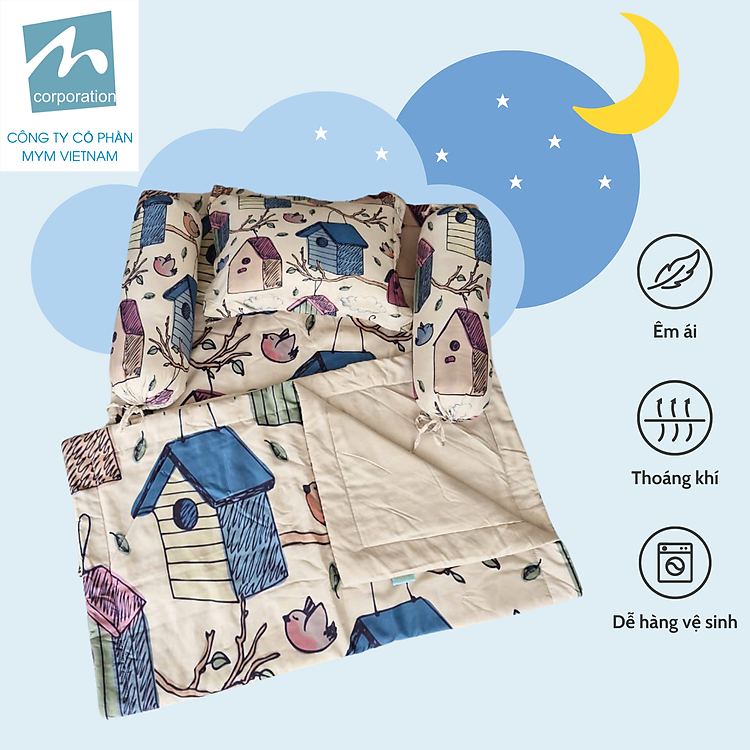 Bộ chăn gối nệm trẻ em MYM Chính hãng Giá rẻ - Hình ảnh 3