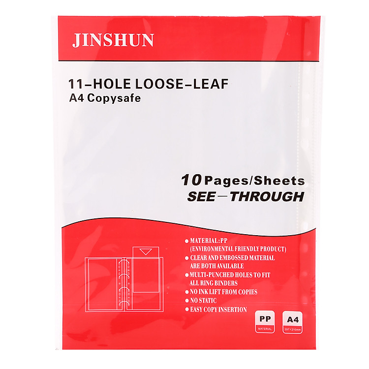 Bìa Lỗ A4 Jinshun (10 cái)