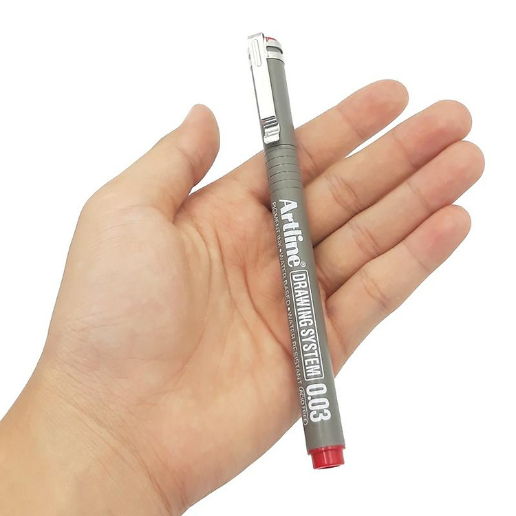 Bút Vẽ Kĩ Thuật 0.03mm Artline EK-2303 - Màu Đỏ - Ảnh 4