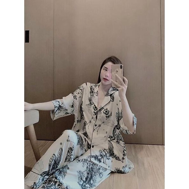 Đồ Bộ Mặc Nhà Pizama MANGO Nữ, Đồ Bộ mango Nữ, Thời Trang Mặc Nhà Nữ, Freesize < 58kg