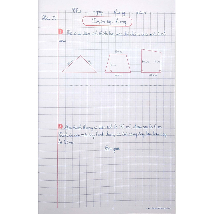 Vở Ô Li Bài Tập Toán 5 - Quyển 2 (2019) - Ảnh 4