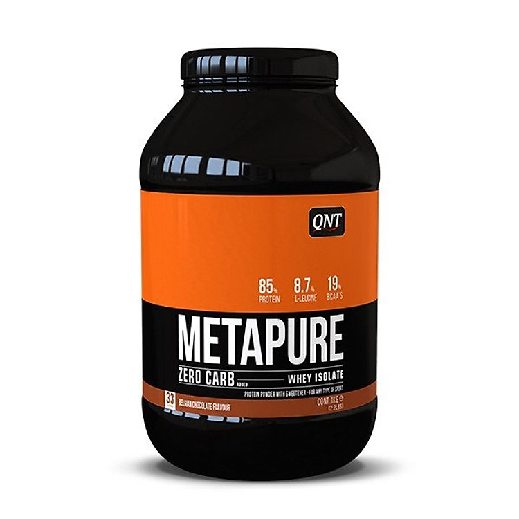 Thực phẩm tăng cơ Isolate Whey Protein QNT Zerocarb metapure 908g vị Socola