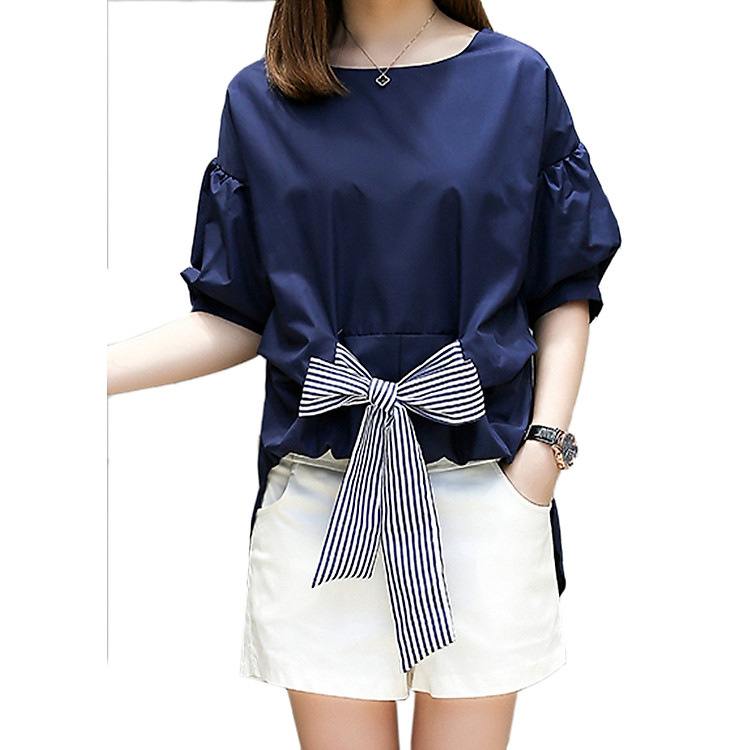Jumpsuit dáng ngắn 2 màu ,dây thắt nơ ở eo 119
