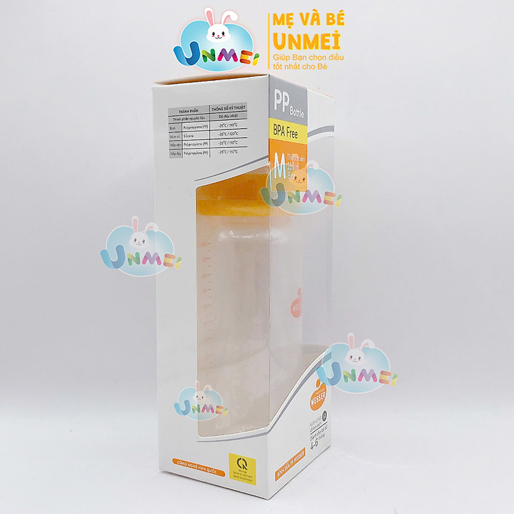 Bình sữa Wesser cổ hẹp 250ml Tiết kiệm - Hình ảnh 2