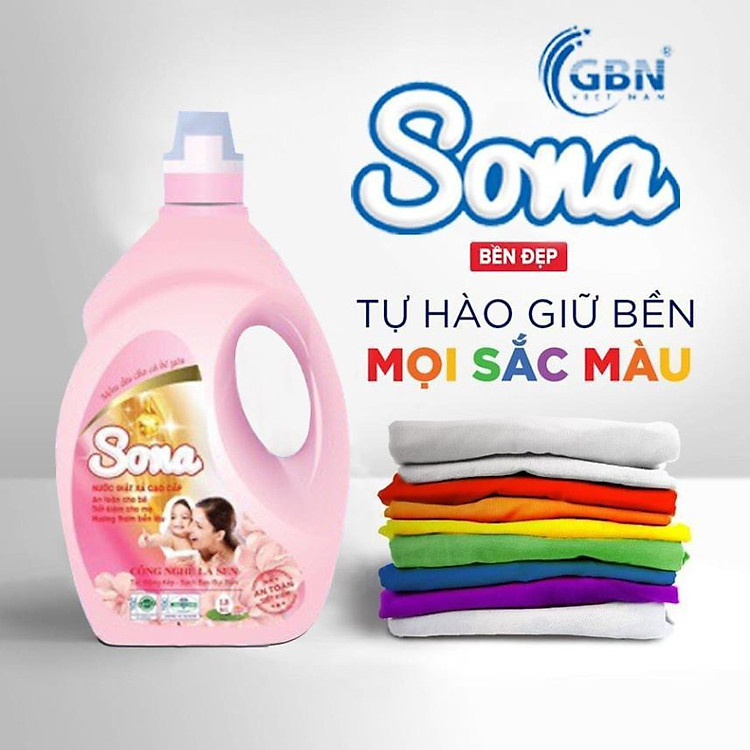 Nước giặt xả hữu cơ Sona 1,8kg Chính hãng Tiết kiệm - Hình ảnh 4