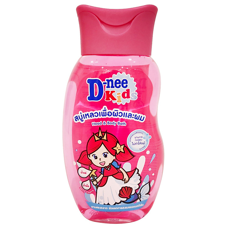 Dung Dịch Tắm Gội Toàn Thân Cho Bé Trên 3 Tuổi D-nee - Chai 200ml (Hồng)
