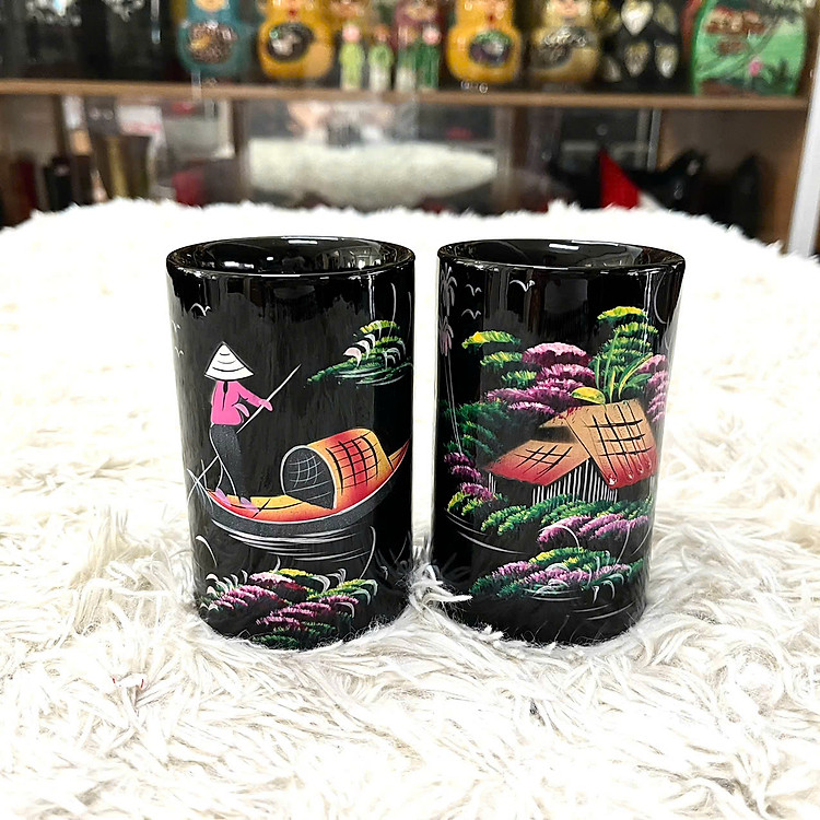 Hủ cắm bút sơn mài (11x7 cm) - Ảnh 7