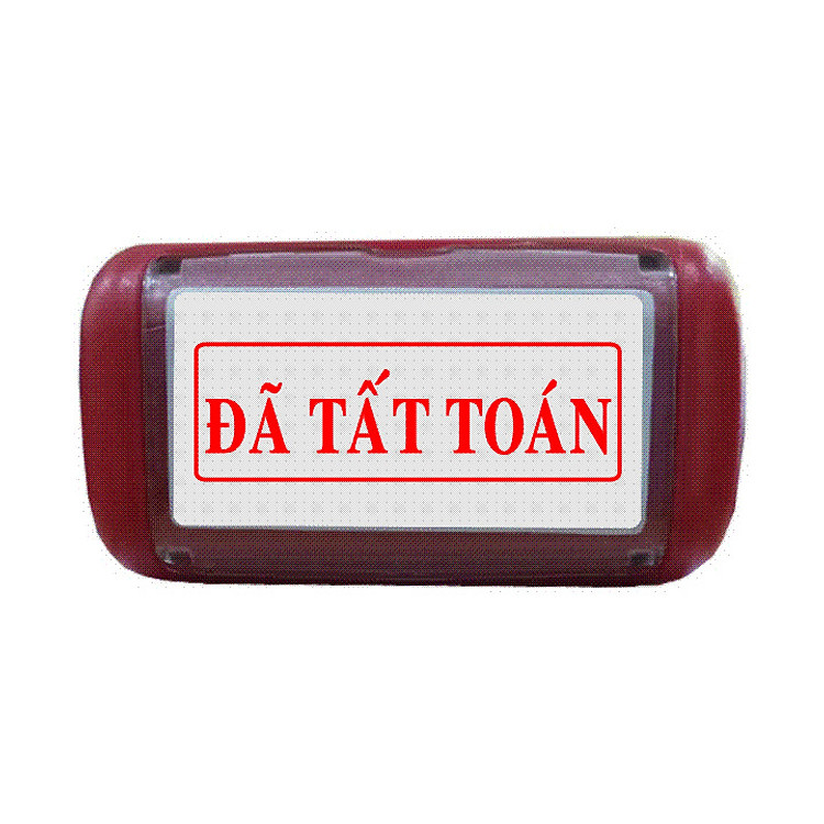 Con dấu liền mực Đã Tất Toán (Mực đỏ)