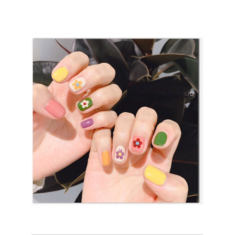Miếng dán móng tay bông hoa ( giao mẫu ngẫu nhiên )