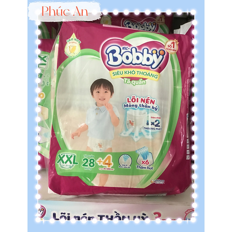 Tã Quần Bobby XXL 28 Miếng Chính hãng Tiết kiệm