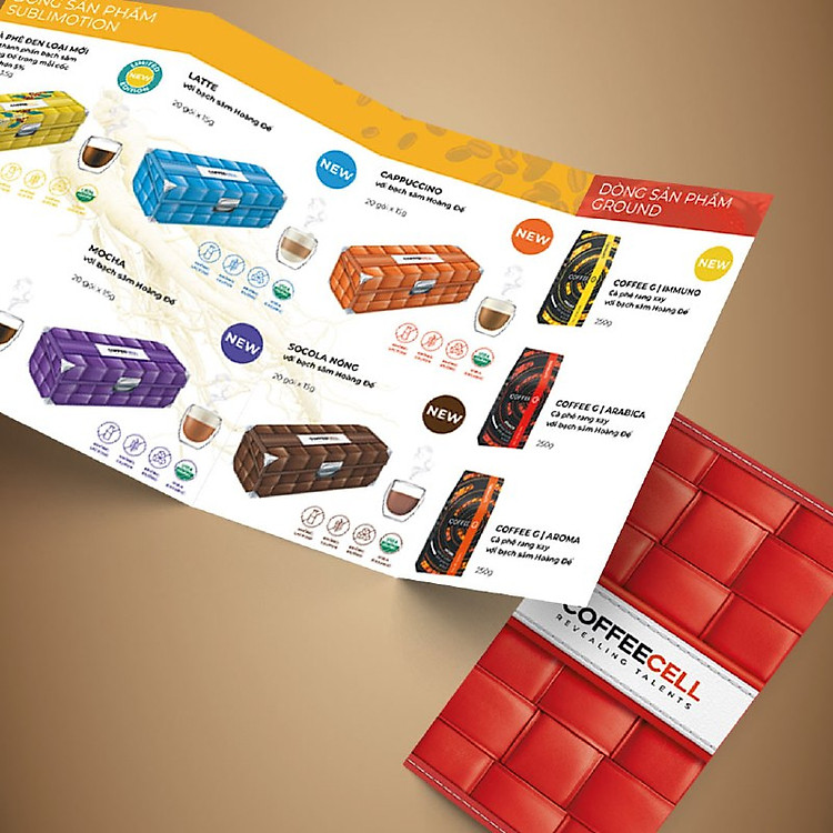 Bộ Tờ Rơi Leaflets Catalogue Cà Phê Nhân Sâm (5 bộ) - Ảnh 3