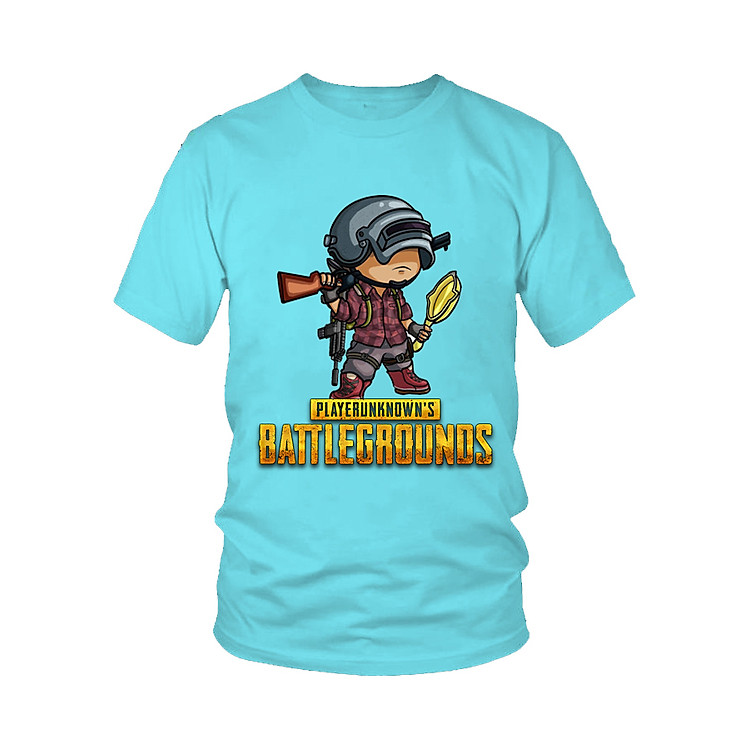 Áo thun nam Nhân Vật Game PUBG Chibi Mẫu 5 (Xanh Biển)