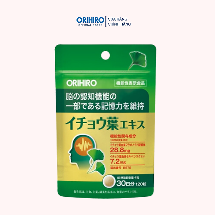 Viên uống bổ não Orihiro Ginkgo Biloba 120 viên