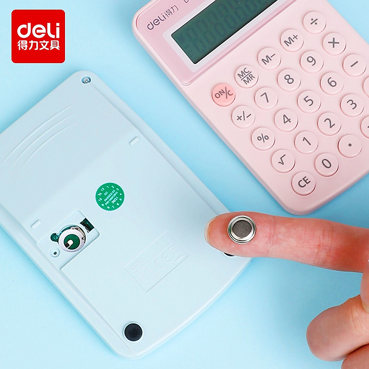 Máy tính để bàn Deli 1209A - Màn hình 8 số - Màu Xanh dương - Ảnh 5