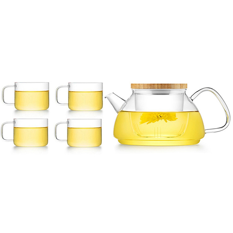 Bộ bình trà hoa thủy tinh Samadoyo T92 600mL